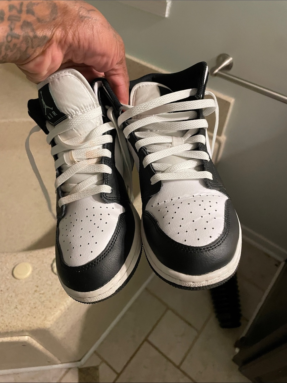 Jordan Kids' Black & White High-Top Sneakers